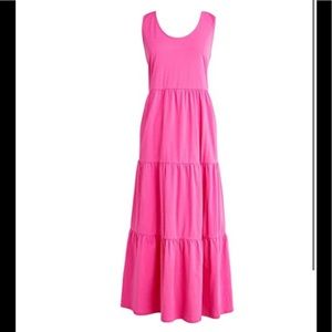 Flamingo pink J.Crew maxi dress size small